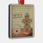 おもしろいジンジャーブレッドマンオーナメント メタルオーナメント (右)