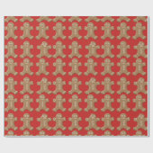 おもしろいジンジャーブレッドマンラッピング紙 ラッピングペーパー (フラット)