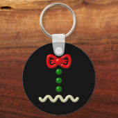 おもしろいジンジャーブレッドマン衣装ハロウィンギフト キーホルダー (正面)