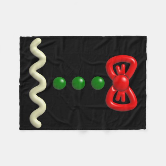 おもしろいジンジャーブレッドマン衣装ハロウィンギフト フリースブランケット (正面(横))