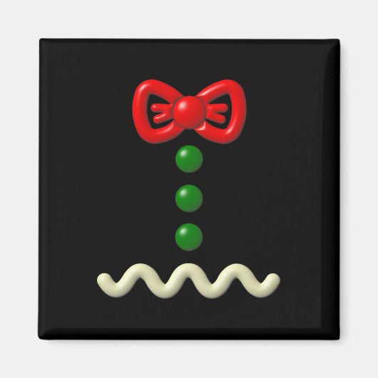 おもしろいジンジャーブレッドマン衣装ハロウィンギフト マグネット (正面)