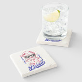 おもしろいジンジャーブレッドマン- Let's Get 焼いた ストーンコースター (横)