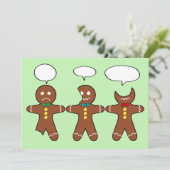 おもしろいジンジャーブレッドマンCookieテキストの入力 シーズンカード (スタンド正面)