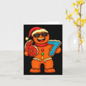 おもしろいジンジャーブレッド6 7 67 アイスクリーム ドリップ クリ カード (黄色い花)