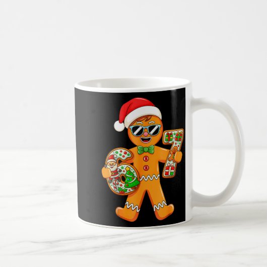 おもしろいジンジャーブレッド サックス セブン 67 ジンジャーブレッドマン クリスマス コーヒーマグカップ (右)