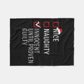 おもしろいスいけなクリスマスファミリーパジャマメンズ フリースブランケット (正面(横))