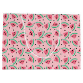 おもしろいスイカスライスパターンサマービベス ラージペーパーバッグ (裏面)