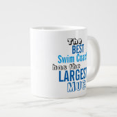 おもしろいスイム最高のコーチビッグマグコーチング引用文 ジャンボコーヒーマグカップ (正面右)