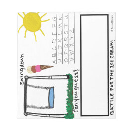 おもしろいスイングダウンキッズワードゲーム小 ノートパッド