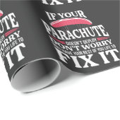 おもしろいスカイダイビングギフト笑わされるスカイダイバーパラシュート ラッピングペーパー (ロールコーナー)