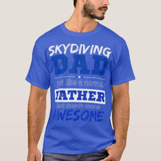 おもしろいスカイダイビングパパファーズデー Tシャツ