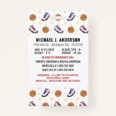 おもしろいスカスタムポーツモダンの写真の子ID バッジ (裏面)