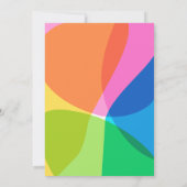 おもしろいスカラフルクリーはっきりしたトレインボー卒業パーティー 招待状 (裏面)