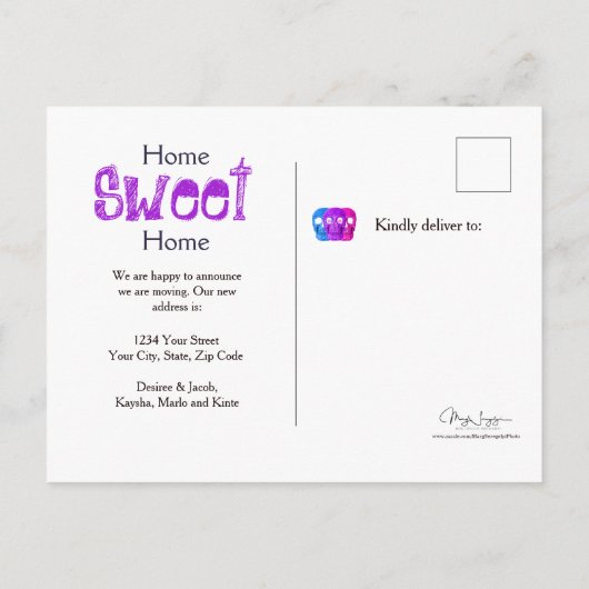 おもしろいスカルが新興ホームの目を動かす 案内ポストカード (裏面)