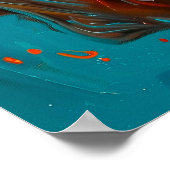 おもしろいスカルは暑さで叫んでいる ポスター (角)