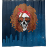 おもしろいスカルインNew York Shower Curtain シャワーカーテン (正面)