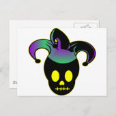 おもしろいスカルジェスタータトゥー ポストカード (正面/裏面)