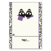 おもしろいスカルハロウィン結婚パープルの護衛カード テーブルナンバー (正面)