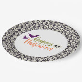 おもしろいスカルハローウィンパーティ紙プレート ペーパープレート (アングル)