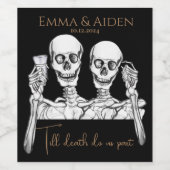 おもしろいスカルワインラベル ワインラベル (シングルラベル)