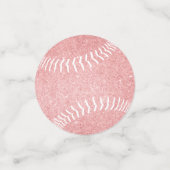 おもしろいスガーリーポーズバースデーpink softball basベースボール コンフェッティ (スモール正面)