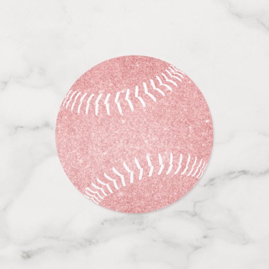おもしろいスガーリーポーズバースデーpink softball basベースボール コンフェッティ (スモール正面)