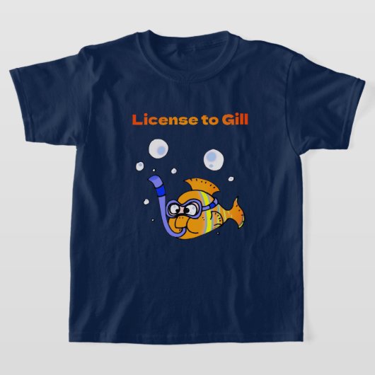 おもしろいスキューバダイビングフィッシュパンデザイン Tシャツ (レイダウン)