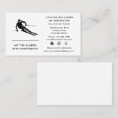 おもしろいスキーヤースキーコーチスキーインストラクターソーシャルメディア 名刺 (正面/裏面)