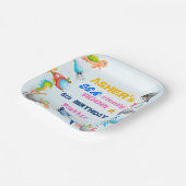 おもしろいスクエア海下海保護装置誕生日 ペーパープレート (傾斜あり)