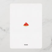 おもしろいスクバックカクテルバースデーパーティーバラ金ゴールド 箔招待状 (裏面)