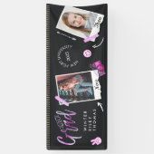 おもしろいスクラップブックフォトアルバムノートThen & Now Grad 横断幕 (縦)