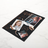 おもしろいスクラップブックフォトアルバムノートThen & Now Grad 箔招待状 (回転した状態)