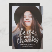 おもしろいスクリプトの卒業サンキューカード サンキューカード (正面/裏面)