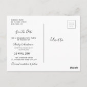 おもしろいスクリプトの卒業写真を保存する ポストカード (裏面)