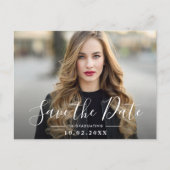 おもしろいスクリプトの卒業写真を保存する ポストカード (正面)