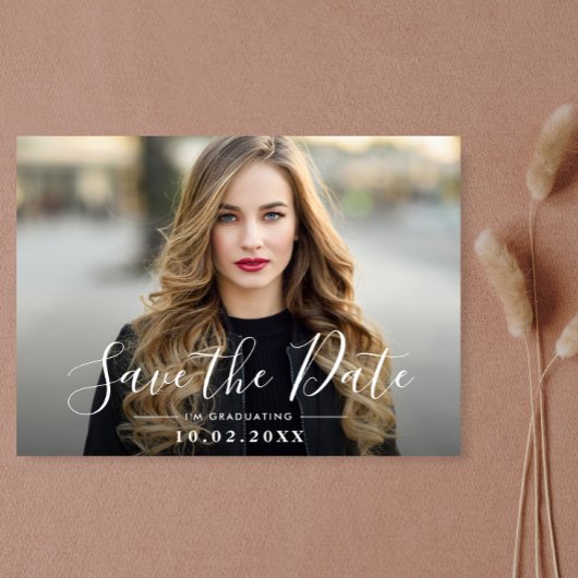 おもしろいスクリプトの卒業写真を保存する ポストカード