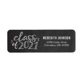 おもしろいスクリプトの卒業差出人住所ラベル ラベル (正面)