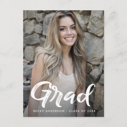 おもしろいスクリプトの卒業日を保存 ポストカード (正面)