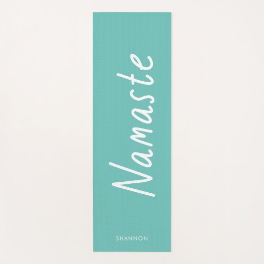 おもしろいスクリプトナマステパーソナライズされた名 ヨガマット (正面)