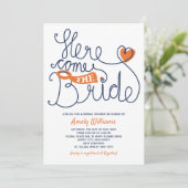 おもしろいスクリプトレタリングブライダルシャワー招待状 招待状 (スタンド正面)