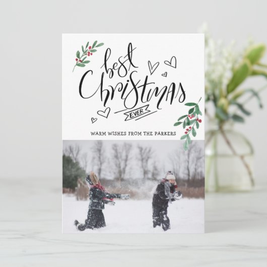 おもしろいスクリプトレッドホリーベリー最高のスクリスマスエバー シーズンカード (スタンド正面)