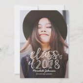 おもしろいスクリプト卒業発表招待状 招待状 (正面)