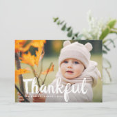 おもしろいスクリプト感謝祭の写真カード シーズンカード (スタンド正面)