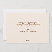 おもしろいスクリプト感謝祭の写真カード シーズンカード (裏面)