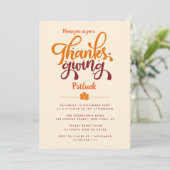 おもしろいスクリプト感謝potluck招待 招待状 (スタンド正面)