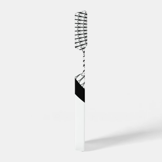 おもしろいスクリプト白黒モノグラム猫 iPhoneケース (右側面)