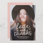 おもしろいスクリプト編集可能なカラー卒業ありがとう サンキューカード (正面/裏面)