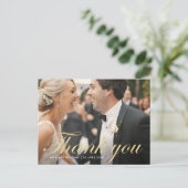 おもしろいスクリプト | 感謝してい結婚の写真 ポストカード (スタンド正面)