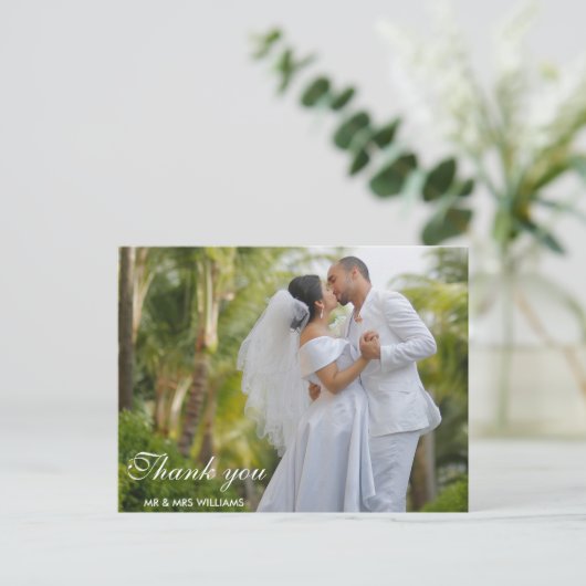 おもしろいスクリプト | 結婚サンキューカード ポストカード (スタンド正面)
