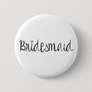 おもしろいスクリプトBridesmaidボタン 缶バッジ
